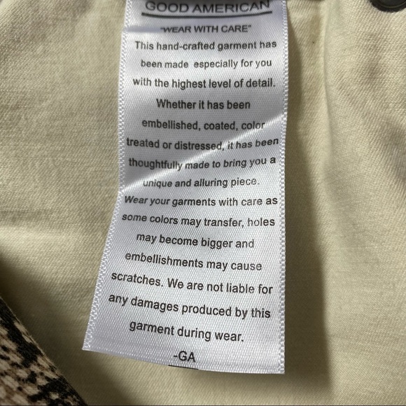 Nwt | Good American Good Legs Snake Print High Waist Skinny Jean Size 0 (25) - Picture 9 of 10